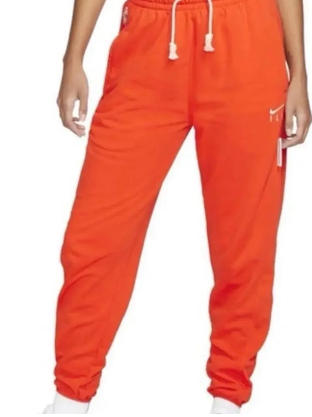 Nike Women's Orange Drawstring Jogger Pants-size XS